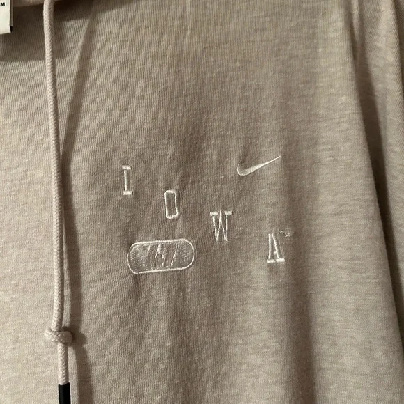 Nike Light Brown Hoodie with Embroidered Iowa Logo. 47 Brand - Picture 2 of 4